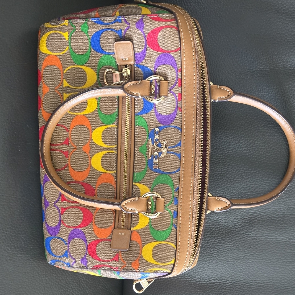 Coach Rainbow Signature Satchel